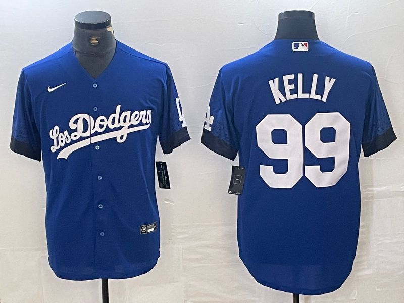 Men Los Angeles Dodgers 99 Kelly Blue City Edition 2024 Nike Game MLB Jersey style 1